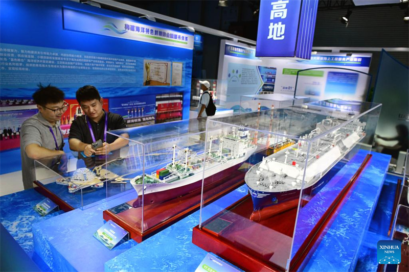 Exposi??o Marítima do Leste Asiático 2025 realizada em Qingdao, leste da China