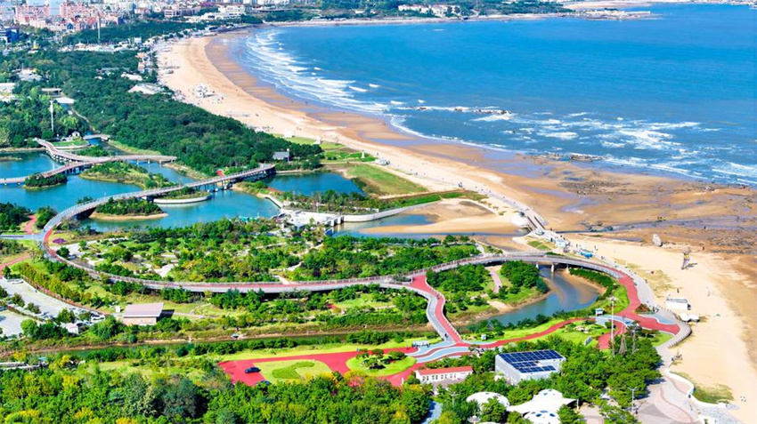 Testemunhando a constru??o de belas baías em Shandong, no leste da China