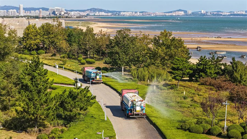 Testemunhando a constru??o de belas baías em Shandong, no leste da China