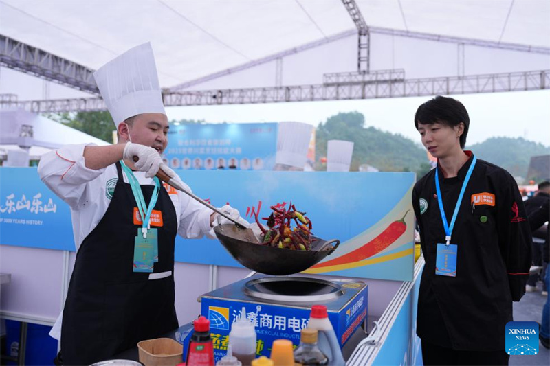 8a Conferência Mundial de Culinária de Sichuan realizada em Leshan, sudoeste da China