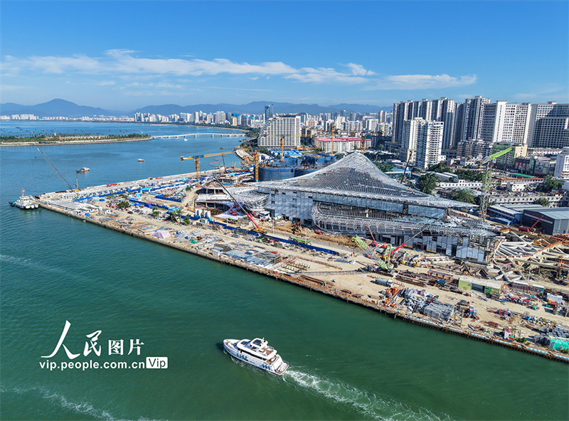 Hainan: constru??o de projetos-chave do Porto de Livre Comércio avan?a rapidamente