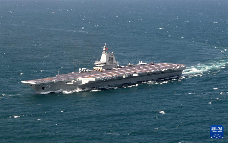 Forma??o do porta-avi?es Fujian realiza primeiro treinamento real em alto-mar